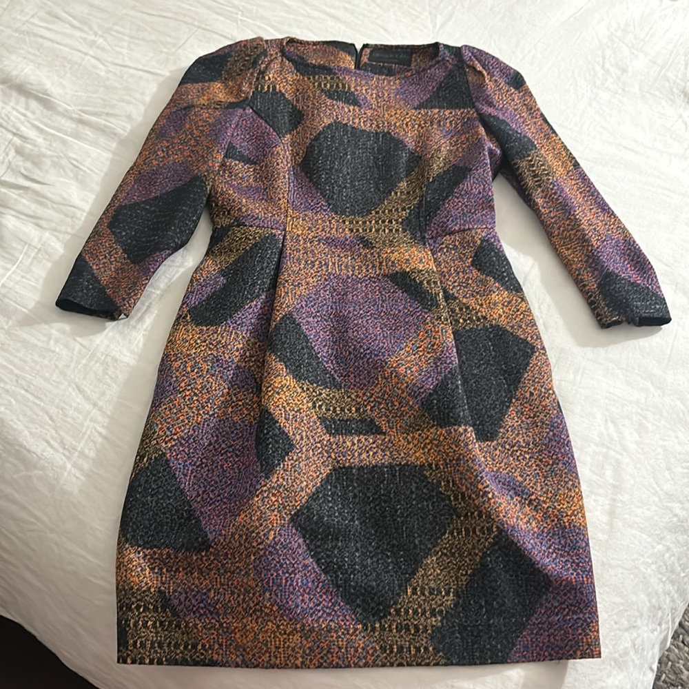 Derek Lam Purple Gold Sheath Dress size 4